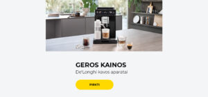 "GEROS KAINOS De'Longhi kavos aparatai "