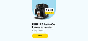 PHILIPS LatteGo kavos aparatai + 2 kg kavos