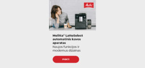 Melitta® LatteSelect automatinis kavos aparatas