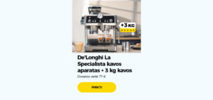 De'Longhi La Specialista kavos aparatas + 3 kg kavos