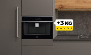 Perkant Electrolux įmontuojamą kavos aparatą + 3 kg kavos