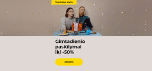 Gimtadienio pasiūlymai iki -50%