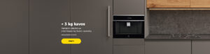 Perkant Electrolux įmontuojamą kavos aparatą + 3 kg kavos